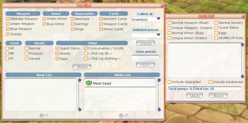 Pet Filter and Quicksell